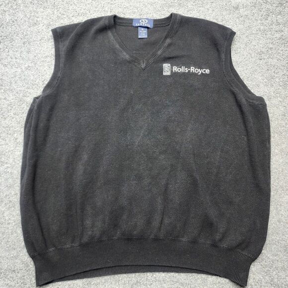 Vantage Other - Vintage Rolls Royce Black Mens XL Vest 100% Cotton Embroidered Logo